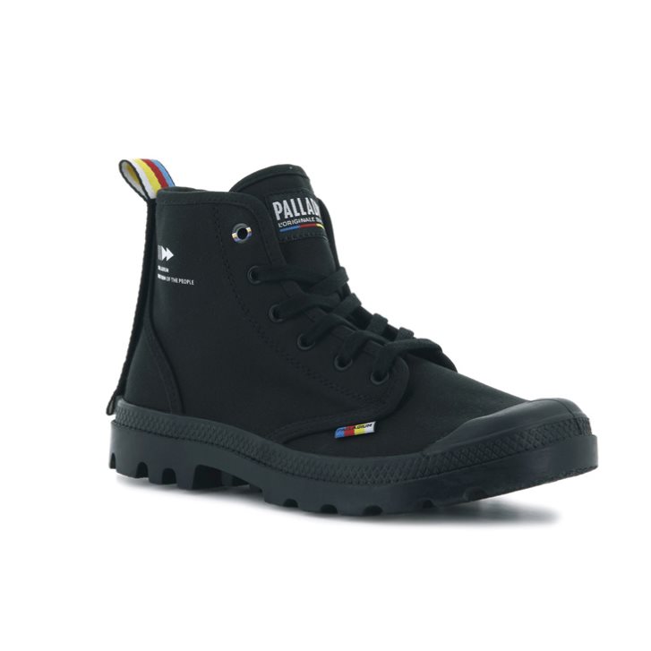 Palladium Pampa Dare Exchange Men's Boots Black | UK G187-LDV